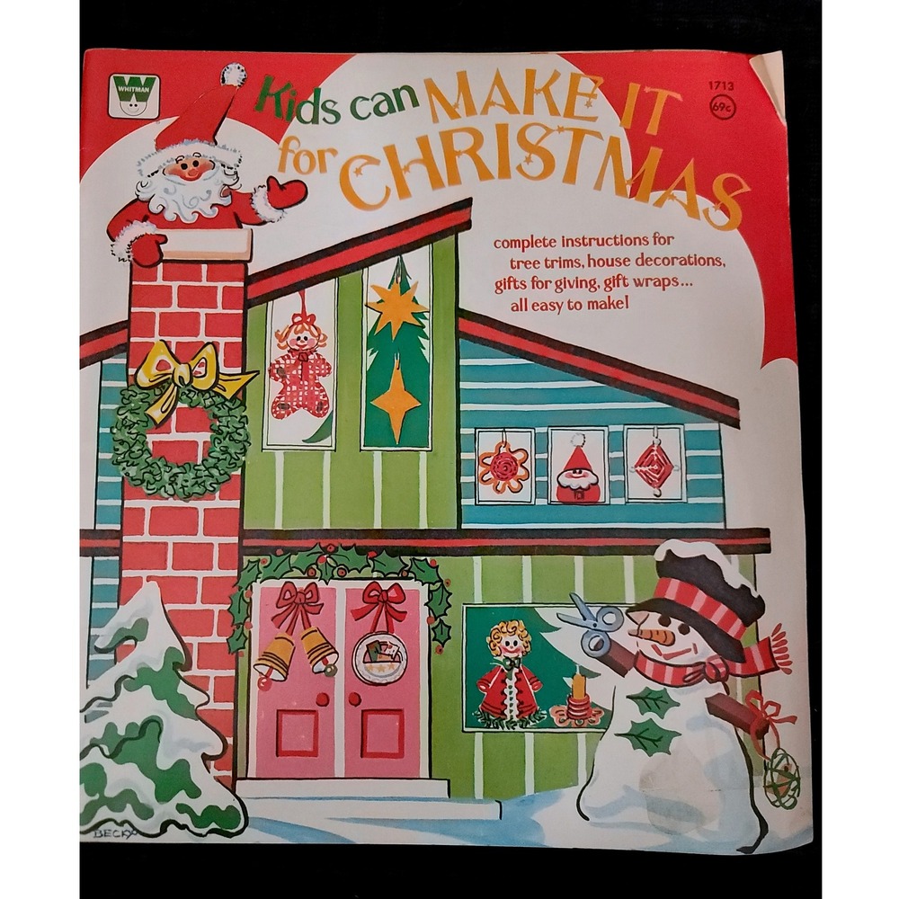 Whitman's Vintage Book Kids Can Make It For‎ Christmas Complete Instructions